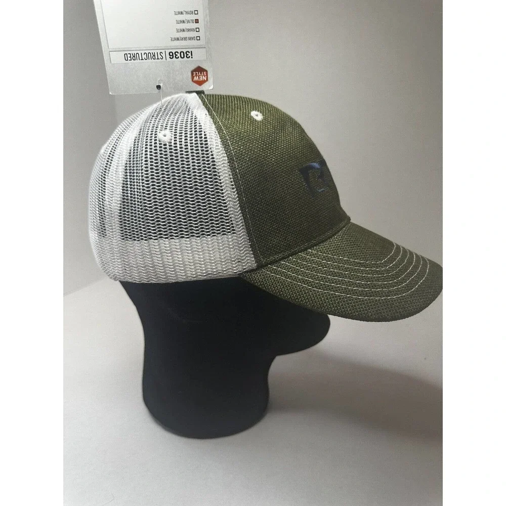 RTIC Trucker Hat Cap Olive Green White Mesh Back Adjustable Snapback NEW